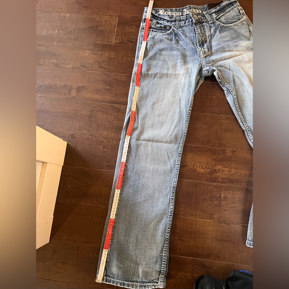 Vintage Bongo Jeans distressed straight leg jeans - Picture 14 of 16